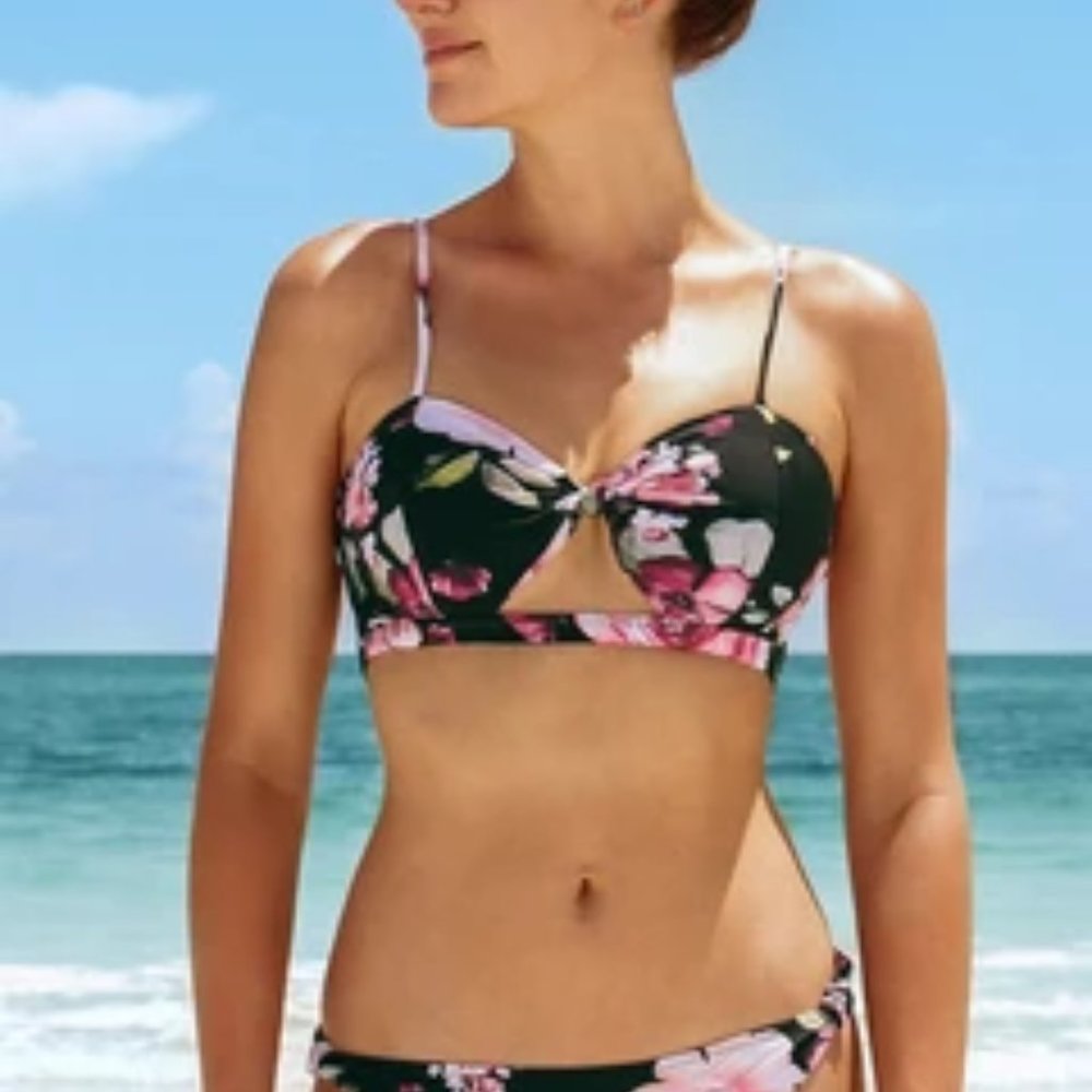 Cupshe Floral Knotted Bikini